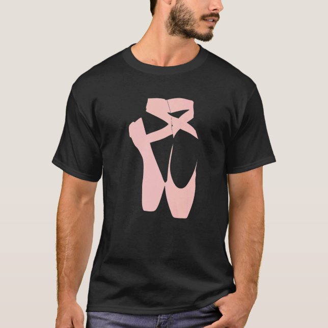 Ballet Dancer Pointe Shoe Ballerina Dancing Barre T Shirt (Framsida)