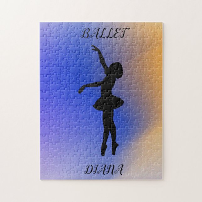 "BALLET DANCER" PUZZLE MED ANPASSAT NAMN! PUSSEL (Vertikal)