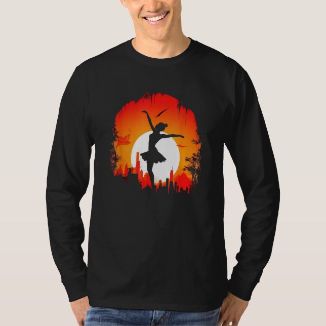 Ballet Dancer Silhouette Ballerina Dancing Women G T Shirt (Framsida)