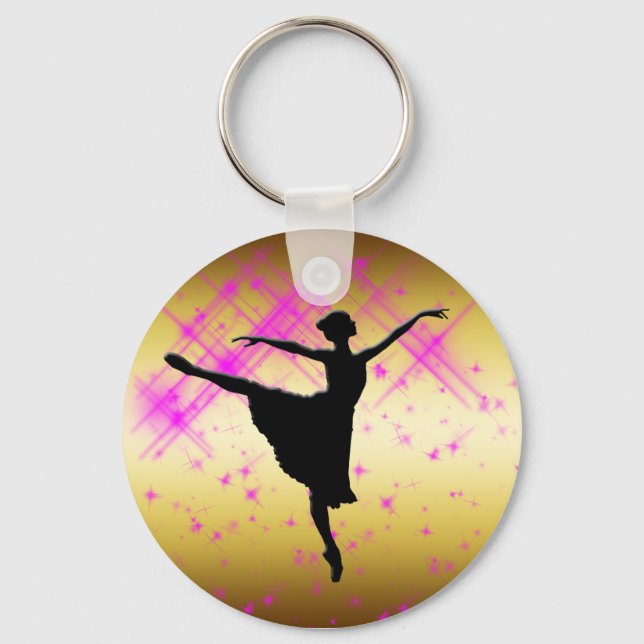 BALLET DANCER SILHOUETTE NYCKELRING (Framsida)