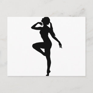 Ballet Dancer Silhouette Vykort