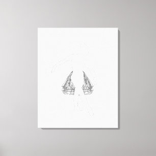 Ballet Dancer Sketch Line Art Canvas Girls Room