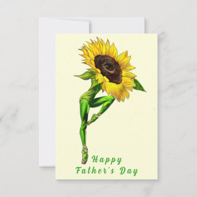Ballet Dancer Solros Fars dag Card Kort (Framsida)