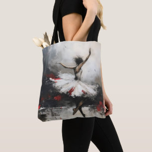 Ballet Dancer Symbolic Abstrakt Art Tygkasse