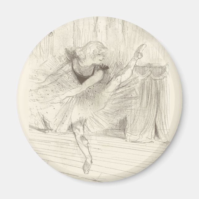 Ballet Dancer, Toulouse-Lautrec Magnet (Framsidan)