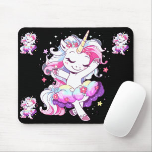 Ballet Dancer Unicorn Girls Rainbow Ballerin Färg Musmatta