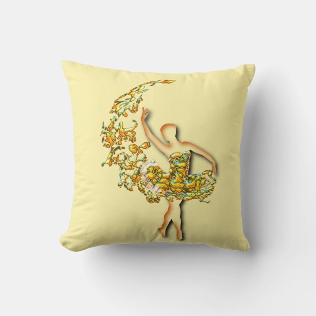 Ballet Dancer Woman Pillow Kudde (Framsida)