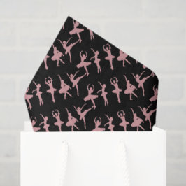 Ballet Dancers Ballerina Pattern Black