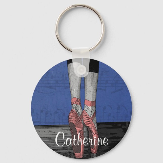Ballet Dancers Dance Shoes Nyckelring Dancer Gift (Framsida)