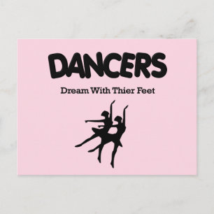 Ballet Dancers drömmer om sin fot Vykort