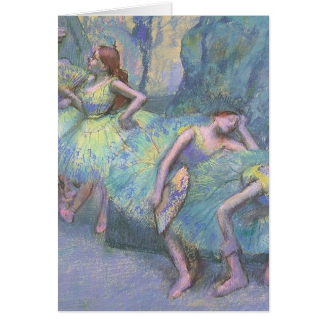 Ballet Dancers i Vingar av Edgar Degas Hälsningskort (Framsidan)