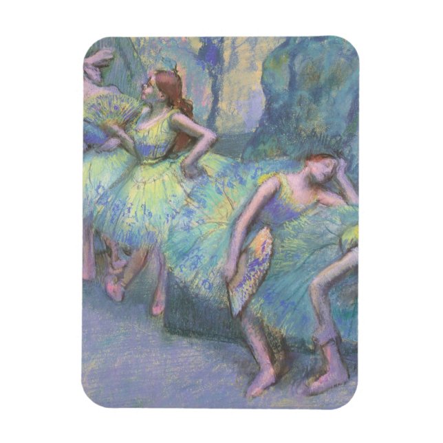 Ballet Dancers i Vingar av Edgar Degas Magnet (Vertikal)