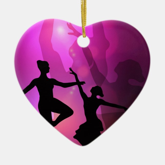 Ballet Dancers Julgransprydnad Keramik (Framsidan)