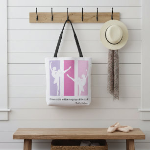 Ballet Dancers Martha Graham Quote Tote Bag Tygkasse
