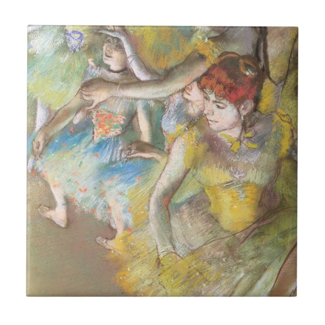 Ballet Dancers på scenen av Edgar Degas Kakelplatta (Framsidan)