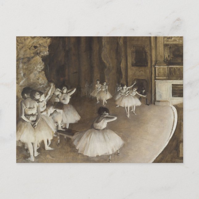 Ballet Dancers på Stage Edgar Degas Vykort (Framsida)