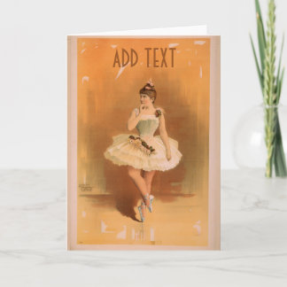 Ballet Dancers, personalize add text Helgkort
