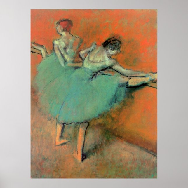 Ballet Dancers vid Pub vid Edgar Degas Poster (Framsidan)