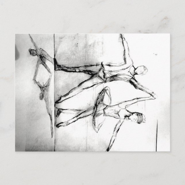 Ballet Dancers Vykort (Framsida)