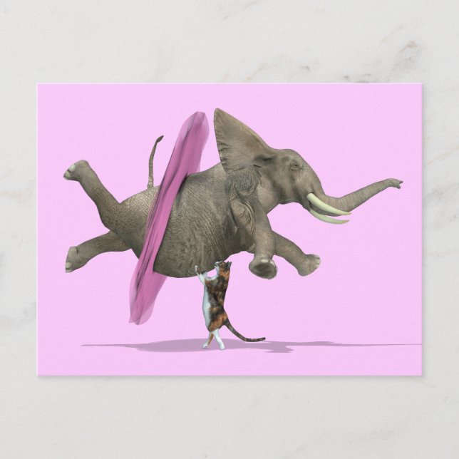 Ballet Dancing Elephant Vykort (Framsida)