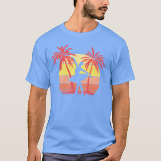 Ballet Dancing Girl Summer Sunset 80s Palm vintage T Shirt