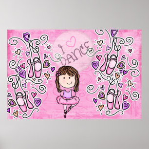 Ballet dans Wall Mural Poster Girls Bedroom