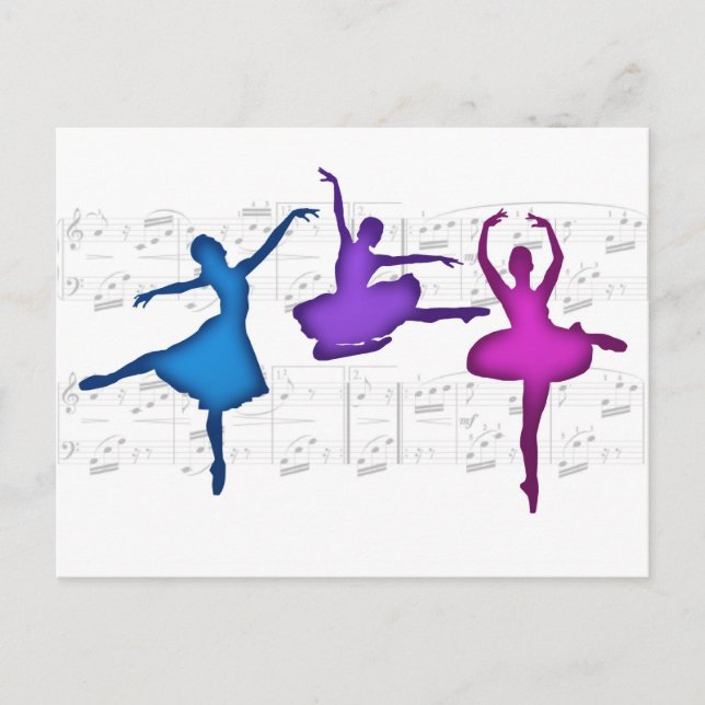 Ballet Day Ballerinas Vykort (Framsida)