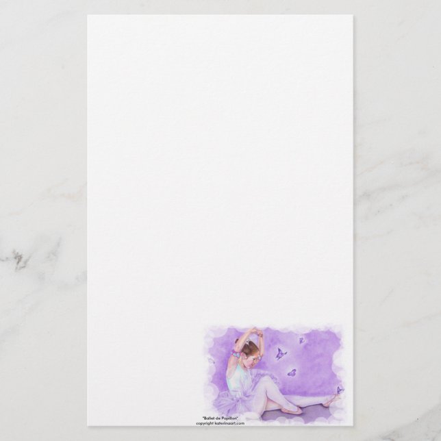 Ballet De Papillon Stationery Brevpapper (Framsida)