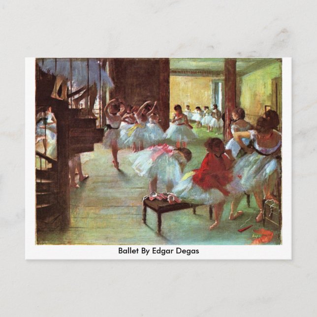 Ballet efter Edgar Degas Vykort (Framsida)