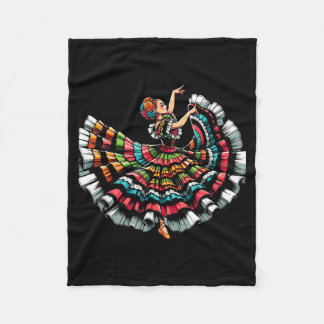 Ballet Folklorico-dansare Mexiko Traditionell Fleecefilt
