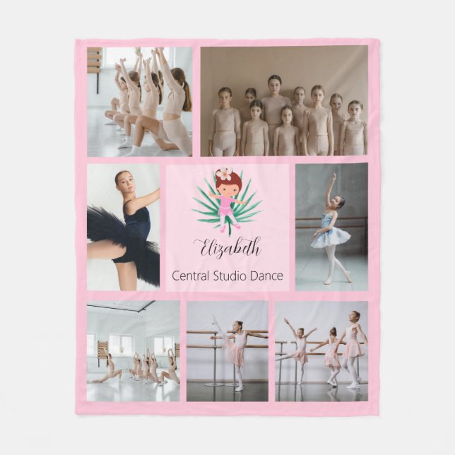 Ballet Fotokollage Fleecefilt (Framsidan)