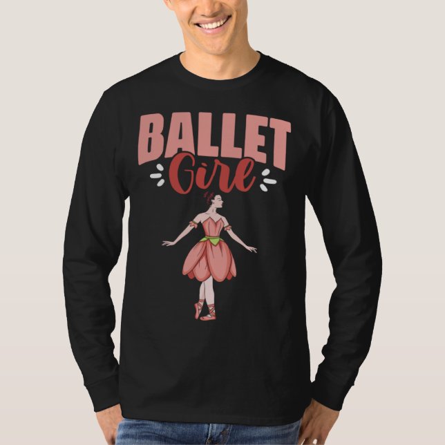 Ballet Girl Ballerina Dancing Ballet Dancer T Shirt (Framsida)