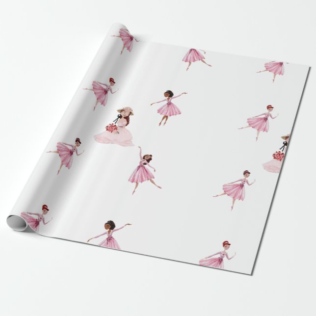 Ballet Girl Wrapping Papper Presentpapper (Utrullad)