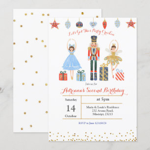 Ballet Glitter Confetti Birthday Inbjudan Nutcrack