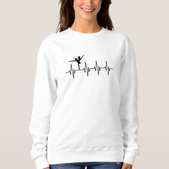 Ballet Heartslag Ballerina Dancer Passion T Shirt (Framsida)