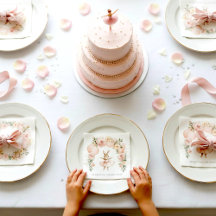 Ballet Kanin Vattenfärg Födelsedags Pappers Servet