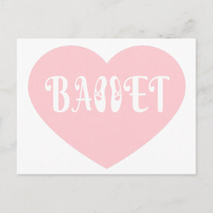 Ballet Kärlek Dance Personalize Ctomizeus Vykort