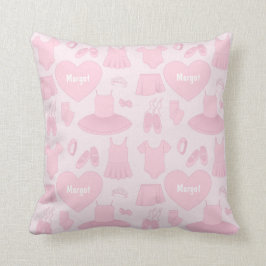 Ballet Kläder Mönster Pillow - Rosa Bakgrund Kudde