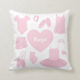 Ballet Kläder Pillow - Vit bakgrund Kudde