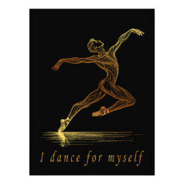 Ballet Male Dancer Line Art - jag dansar för mig s Fototryck