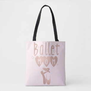 Ballet mamma rosa roséguld stjärnor & hjärtan tygkasse