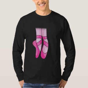 Ballet med Ballet Dancer Pointe Toe Shoe för Balle T Shirt