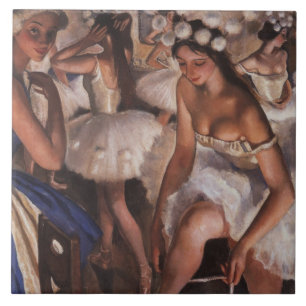 Ballet med dansare i doseringsrummet (Serebriakova Kakelplatta
