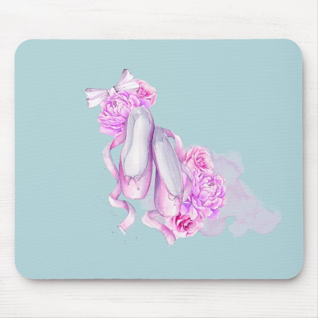 Ballet med Finare Peonies och Bow Musmatta (Framsidan)