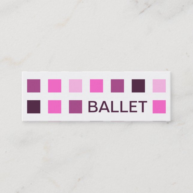 BALLET (modets kvadrater) Mini Visitkort (Framsida)