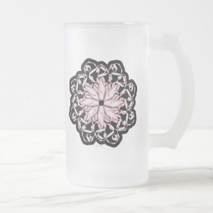 Ballet Mönster (rosa) Frosted Glass Beer Mugg