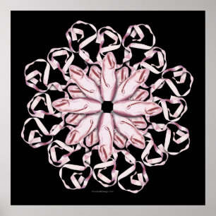 Ballet Mönster (rosa) Poster