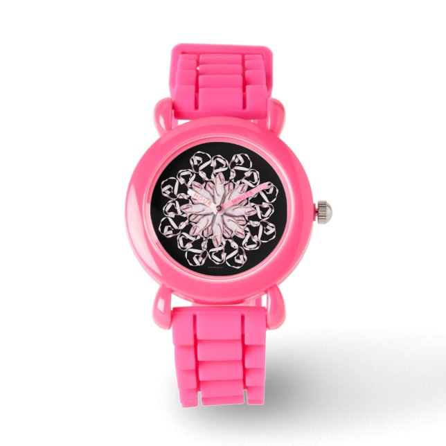 Ballet Mönster (rosa) Wrist Watch Armbandsur (Framsida)