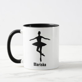 Ballet Pirouette Pose Silhouette Mugg