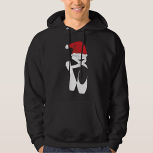 Ballet Pointe Shoe jul Santa Hat Hoodie